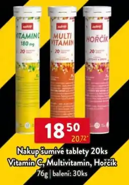 Qanto Nakup šumivé tablety 20ks Vitamin C, Multivitamin, Hořčík nabídka