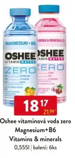 Qanto Oshee vitamínová voda zero Magnesium+B6 Vitamins & minerals nabídka
