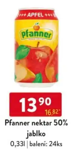 Qanto Pfanner nektar 50% jablko nabídka
