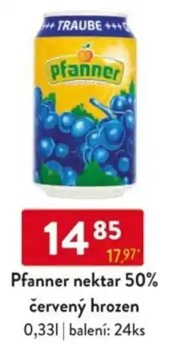 Qanto Pfanner nektar 50% červený hrozen nabídka