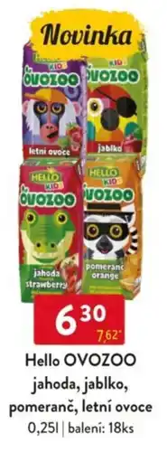 Qanto Hello OVOZOO jahoda, jablko, pomeranč, letní ovoce nabídka