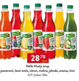 Qanto Hello Hustý sirup pomeranč, lesní směs, citron, malina, jahoda, ananas, kiwi nabídka