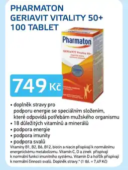 Lékárna AGEL Pharmaton Geriavit vitality 50+ nabídka