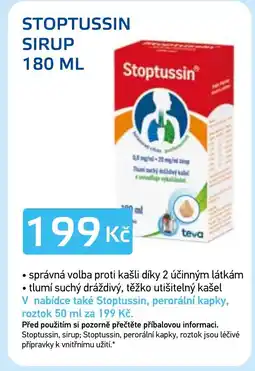 Lékárna AGEL Stoptussin sirup nabídka