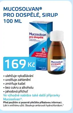Lékárna AGEL Mucosolvanⓡ pro dospělé, sirup nabídka