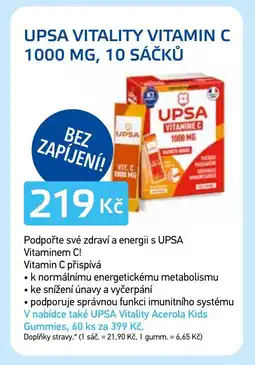 Lékárna AGEL Upsa Vitality vitamin C nabídka