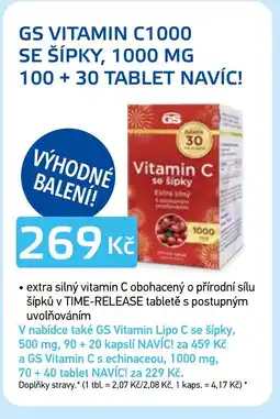 Lékárna AGEL GS vitamin C1000 se šípky, 1000 mg 100 + 30 tablet navíc! nabídka