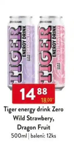 Qanto Tiger energy drink Zero Wild Strawbery, Dragon Fruit nabídka