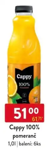 Qanto Cappy 100% pomeranč nabídka