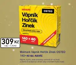 Lékárna AGEL Walmark Vápník Hořčík Zinek OSTEO 140+40 tbl. NAVÍC nabídka