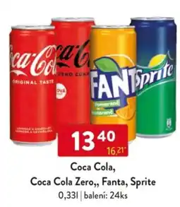 Qanto Coca Cola, Coca Cola Zero,, Fanta, Sprite nabídka