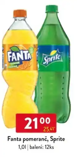 Qanto Fanta pomeranč, Sprite nabídka