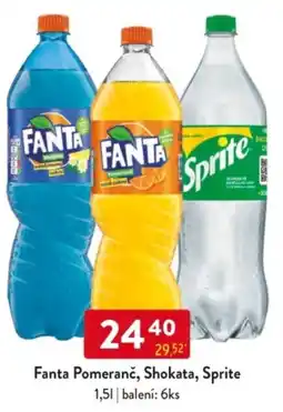 Qanto Fanta Pomeranč, Shokata, Sprite nabídka