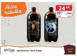 Qanto ROYAL CROWN Cola - Classic, No Sugar nabídka