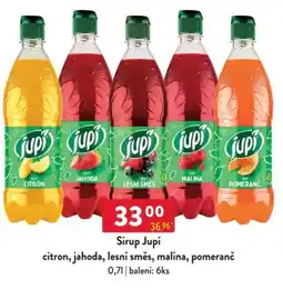 Qanto Sirup Jupí citron, jahoda, lesní směs, malina, pomeranč nabídka