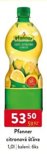 Qanto Pfanner citronová šťáva nabídka