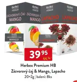 Qanto Herbex Premium HB Zázvorový čaj & Mango, Lapacho nabídka