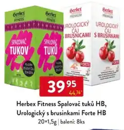 Qanto Herbex Fitness Spalovač tuků HB, Urologický s brusinkami Forte HB nabídka