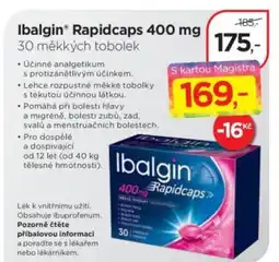 Magistra lékárny Ibalgin® Rapidcaps nabídka
