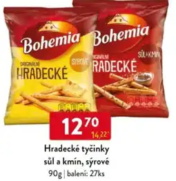 Qanto Bohemia Hradecké tyčinky sůl a kmín, sýrové nabídka