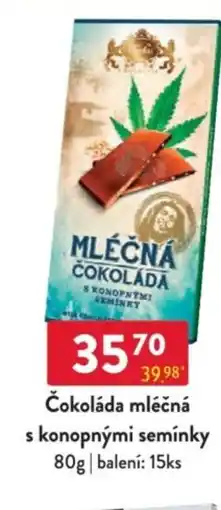 Qanto Čokoláda mléčná s konopnými semínky nabídka