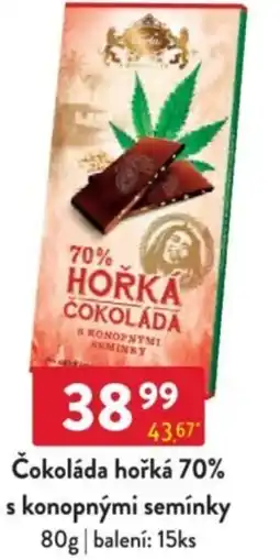 Qanto Čokoláda hořká 70% s konopnými semínky nabídka