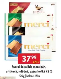 Qanto Merci čokoláda marcipán, oříšková, mléčná, extra hořká 72% nabídka
