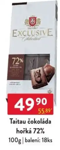 Qanto Taitau čokoláda hořká 72% nabídka