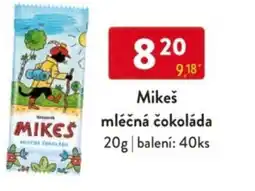 Qanto Mikeš mléčná čokoláda nabídka
