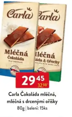 Qanto Carla Čokoláda mléčná, mléčná s drcenými oříšky nabídka