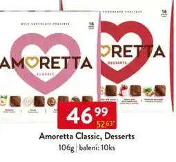Qanto Amoretta Classic, Desserts nabídka