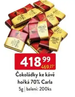 Qanto Čokoládky ke kávě hořká 70% Carla nabídka
