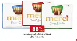 Qanto Merci original, mléčná, oříšková nabídka