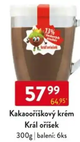 Qanto Kakaooříškový krém Král oříšek nabídka