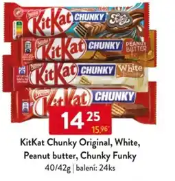 Qanto KitKat Chunky Original, White, Peanut butter, Chunky Funky nabídka