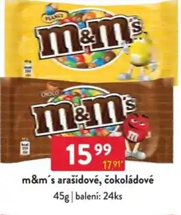 Qanto M&m´s arašídové, čokoládové nabídka