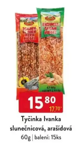 Qanto Tyčinka Ivanka slunečnicová, arašídová nabídka
