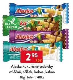 Qanto Alaska kukuřičné trubičky mléčná, oříšek, kokos, kakao nabídka