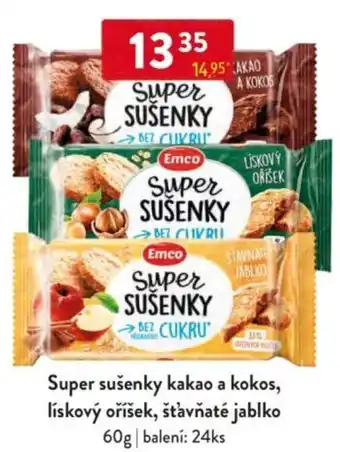 Qanto Super sušenky kakao a kokos, lískový oříšek, šťavňaté jablko nabídka