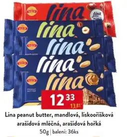 Qanto Lina peanut butter, mandlová, lískooříšková arašídová mléčná, arašídová hořká nabídka