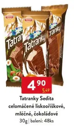 Qanto Tatranky Sedita celomáčené lískooříškové, mléčné, čokoládové nabídka