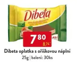 Qanto Dibeta oplatka s oříškovou náplní nabídka