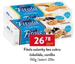 Qanto Fitola sušenky bez cukru čokoláda, vanilka nabídka