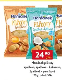 Qanto Hamánek piškoty špaldové, špaldové - kokosové, špaldové - perníkové nabídka