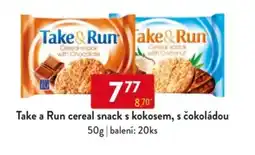 Qanto Take a Run cereal snack s kokosem, s čokoládou nabídka