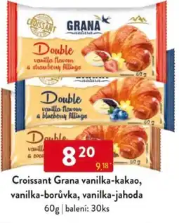 Qanto Croissant Grana vanilka-kakao, vanilka-borůvka, vanilka-jahoda nabídka