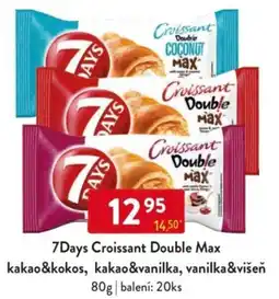 Qanto 7Days Croissant Double Max kakao&kokos, kakao&vanilka, vanilka&višeň nabídka