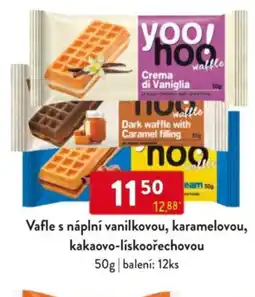 Qanto Vafle s náplní vanilkovou, karamelovou, kakaovo-lískoořechovou nabídka