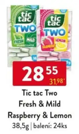 Qanto Tic tac Two Fresh & Mild Raspberry & Lemon nabídka