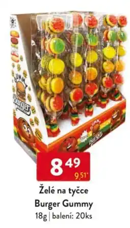 Qanto Želé na tyčce Burger Gummy nabídka